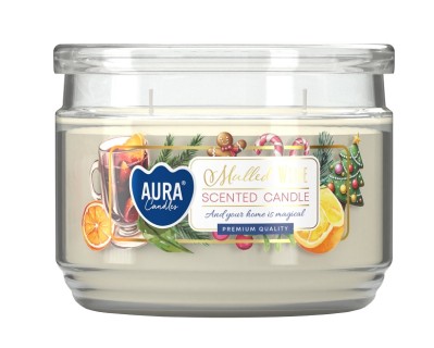 Bispol Grzane Wino świeca zapachowa w niskim słoju snp106-195 Aura 1 sztuka