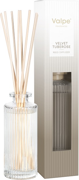 Bispol VD-002-462 Valpe AKSAMITNA TUBEROZA dyfuzor zapachowy w prążkowanym szkle - 135ml