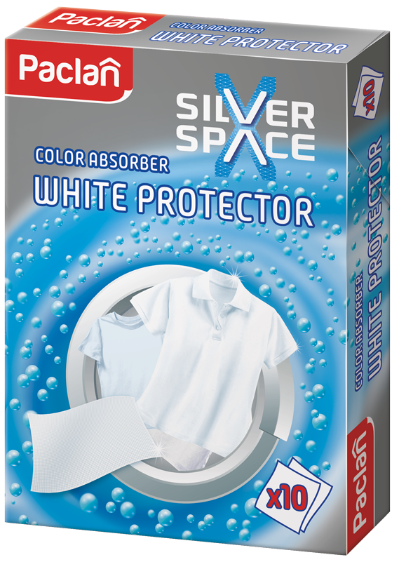 Paclan Silver Space White Absorber ścierki pochłaniające kolor do białego prania 10 szt.