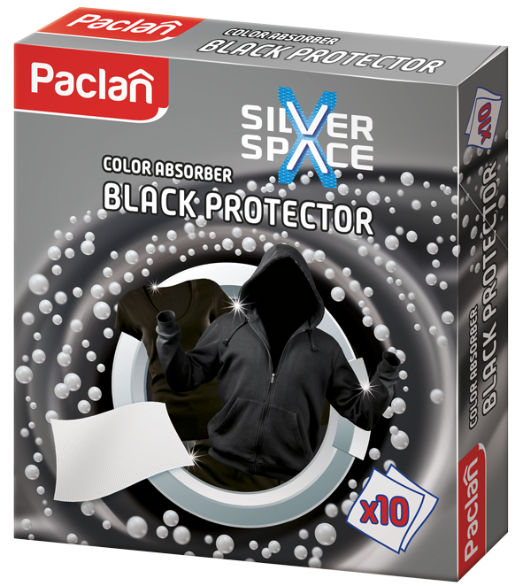 Paclan Silver Space Black Absorber ścierki pochłaniające kolor do ciemnego prania 10 szt.