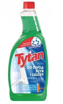 Tytan Nanotechnologia płyn do mycia szyb zapas 750g