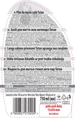 Tytan Anty-Para płyn do mycia szyb w rozpylaczu 750g