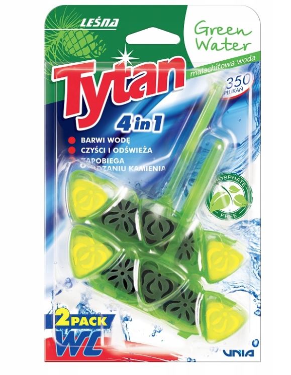 Tytan Green Water czterofunkcyjna zawieszka barwiąca wodę 2 x 40g