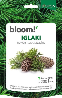 Biopon bloom! rozpuszczalny nawóz koncentrat do iglaków 200g