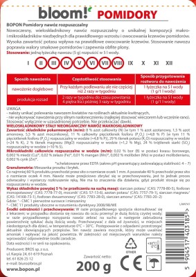 Biopon bloom! rozpuszczalny nawóz koncentrat do pomidorów 200g