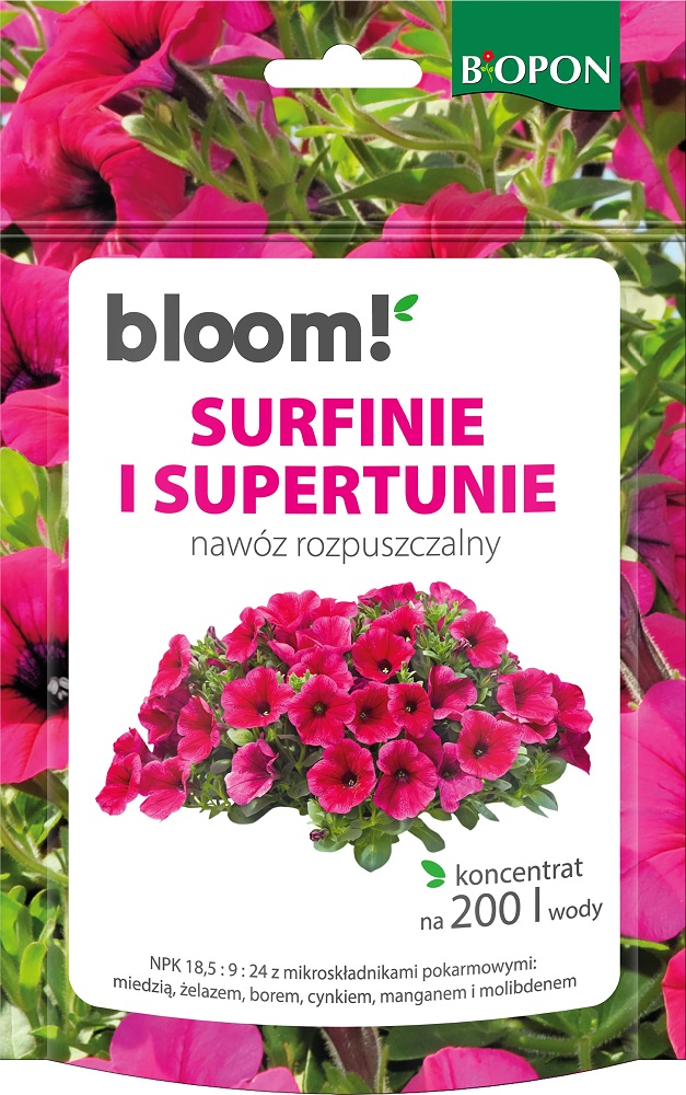 Bopon bloom! Surfinie i supertunie – nawóz rozpuszczalny BiOPON 200g
