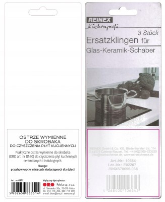 Oro zapasowe ostrza do skrobaka 3 sztuki