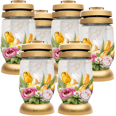 Bolsius Wiosna lampion 3s 19 znicz 6 sztuk