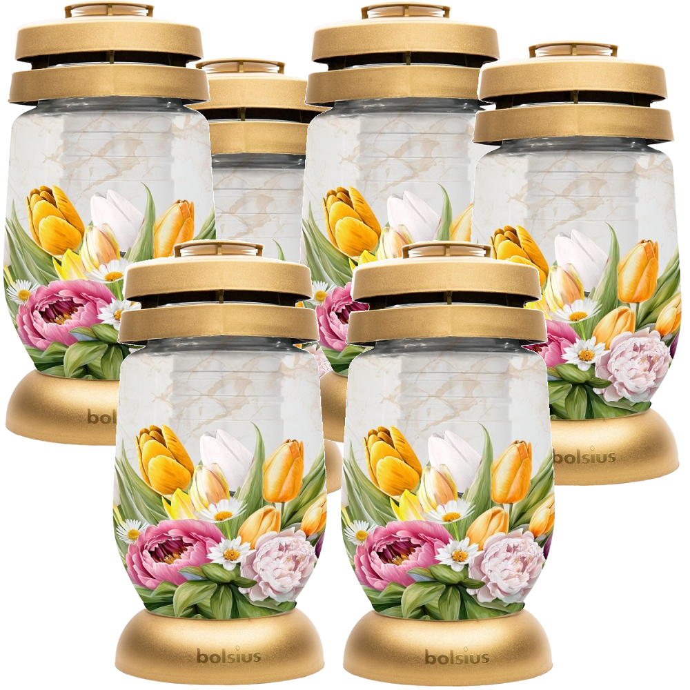 Bolsius Wiosna lampion 3s 19 znicz 6 sztuk