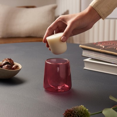 Bolsius Cleanlight Drzewo sandałowe i Wetiweria świecznik z zapachową wkładką