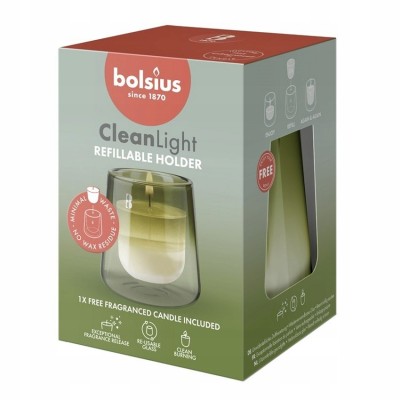 Bolsius Cleanlight Gardenia i Figa świecznik z wkładką zapachową