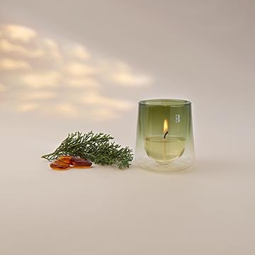 Bolsius Cleanlight Cyprys i Ambra wkład zapachowy do świecznika  2 sztuki