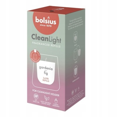 Bolsius Cleanlight Gardenia i Figa wkład zapachowy do świecznika  2 sztuki