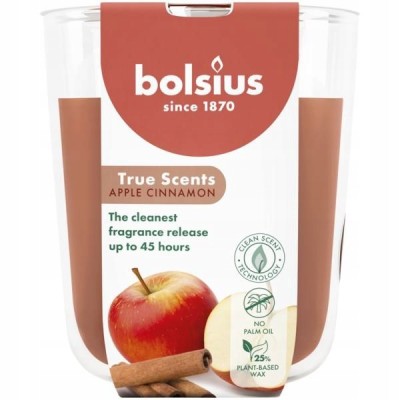 Bolsius True Scents Jabłko z Cynamonem świeca zapachowa 97/85 w szkle