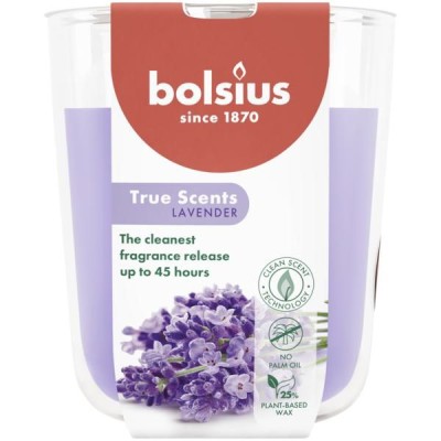 Bolsius True Scents Lawenda świeca zapachowa 97/85 w szkle