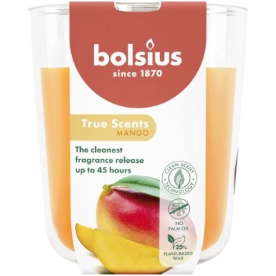 Bolsius True Scents Mango świeca zapachowa 97/85 w szkle