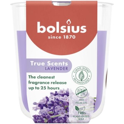 Bolsius True Scents Lawenda świeca zapachowa 80/73 w szkle