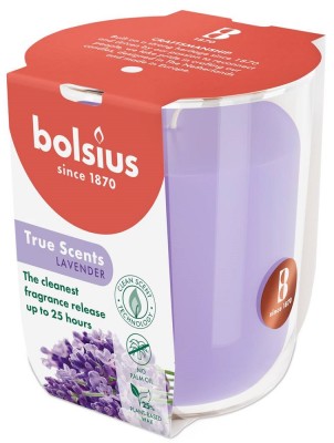 Bolsius True Scents Lawenda świeca zapachowa 80/73 w szkle