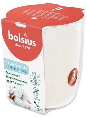 Bolsius True Scents Świeża Bawełna świeca zapachowa 80/73 w szkle