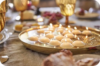 Bolsius Kremowa świeca pływająca 12 sztuk