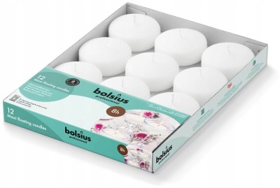 Bolsius Biała świeca pływająca 12 sztuk