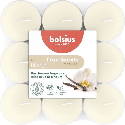 Bolsius True Scents Wanilia podgrzewacze zapachowe 6 godzinne - 18 sztuk