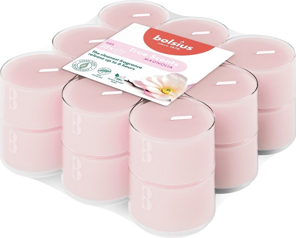 Bolsius True Scents Magnolia podgrzewacze zapachowe 6 godzinne - 18 sztuk