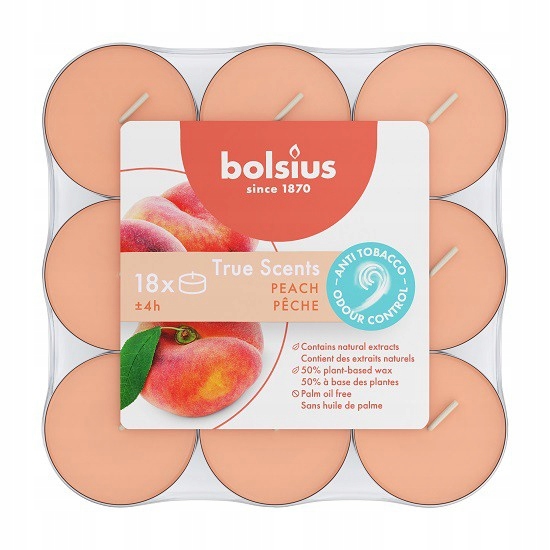Bolsus True Scents Brzoskwinia podgrzewacze zapachowe 4 godzinne - 18 sztuk