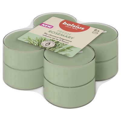 Bolsius True Scents Rozmaryn podgrzewacze zapachowe Maxi 8 godzinne - 8 sztuk