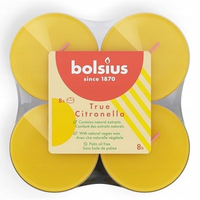 Bolsius True Citronella świece zapachowe Maxi lights 8 godzinne 8 sztuk