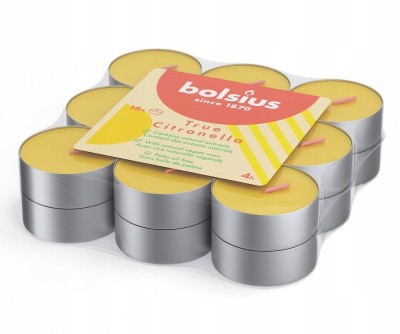 Bolsius True Citronella podgrzewacze zapachowe 4 godzinne - 18 sztuk