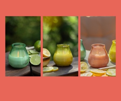 Bolsius Patiolight Citronella Żółta świeca zapachowa 94/91 w szkle