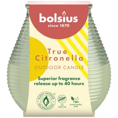 Bolsius Patiolight Citronella Zielona świeca zapachowa 94/91 w szkle