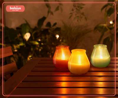 Bolsius Patiolight Citronella Zielona świeca zapachowa 94/91 w szkle