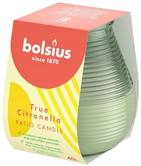 Bolsius Patiolight Citronella Zielona świeca zapachowa 94/91 w szkle
