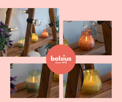 Bolsius Patiolight Citronella Koralowa świeca zapachowa 94/91 w szkle