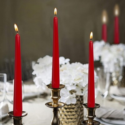 Bolsius Złota świeca stołowa szpica 245/24mm - 12 sztuk