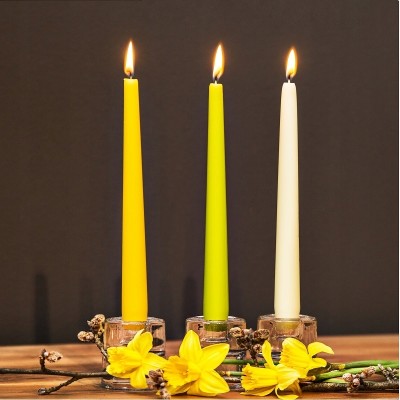 Bolsius Złota świeca stołowa szpica 245/24mm - 12 sztuk