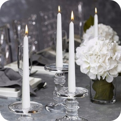 Bolsius Biała świeca stołowa szpica 245/24mm - 12 sztuk