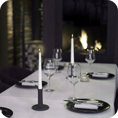 Bolsius Biała świeca stołowa szpica 245/24mm - 12 sztuk