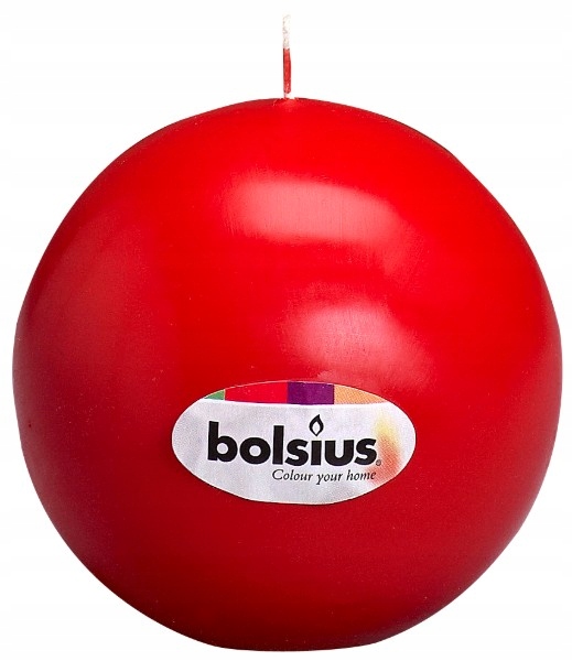 Bolsius Czerwona świeca kula 70mm