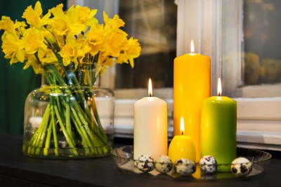 Bolsius Jasno Zielona świeca pieńkowa 120/58