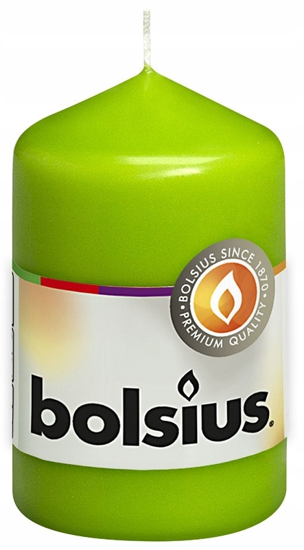 Bolsius Jasno Zielona świeca pieńkowa 80/48