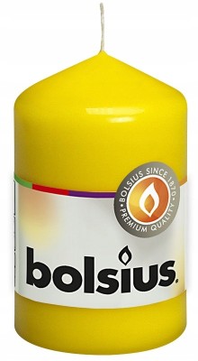 Bolsius Żółta świeca pieńkowa 80/48
