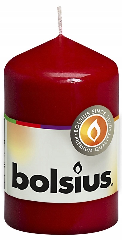 Bolsius Bordowa świeca pieńkowa 80/48
