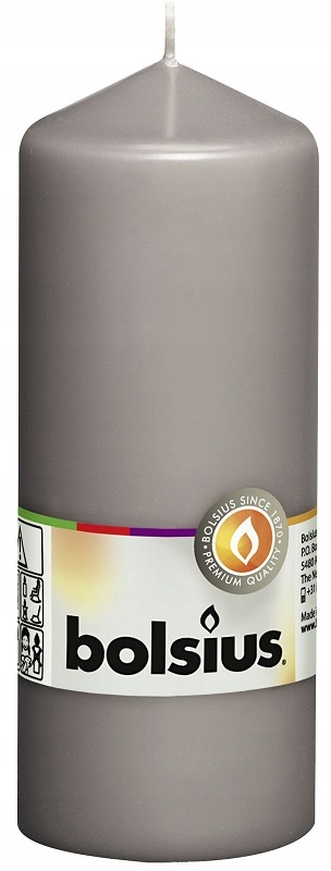 Bolsius Ciepły Szary świeca pieńkowa 150/58