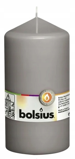 Bolsius Ciepły Szary świeca pieńkowa 120/58