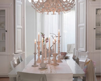 Bolsius Biała świeca stołowa 180/21,3mm - 45 sztuk