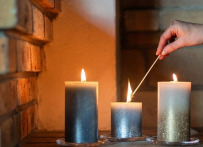 Bolsius Rustic Sunset Zielona oliwka + Metaliczna zieleń świeca dekoracyjna 80/68