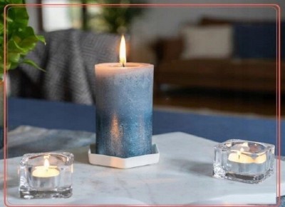 Bolsius Rustic Sunset Błękitny Niebieski + Niebieski świeca dekoracyjna 130/68